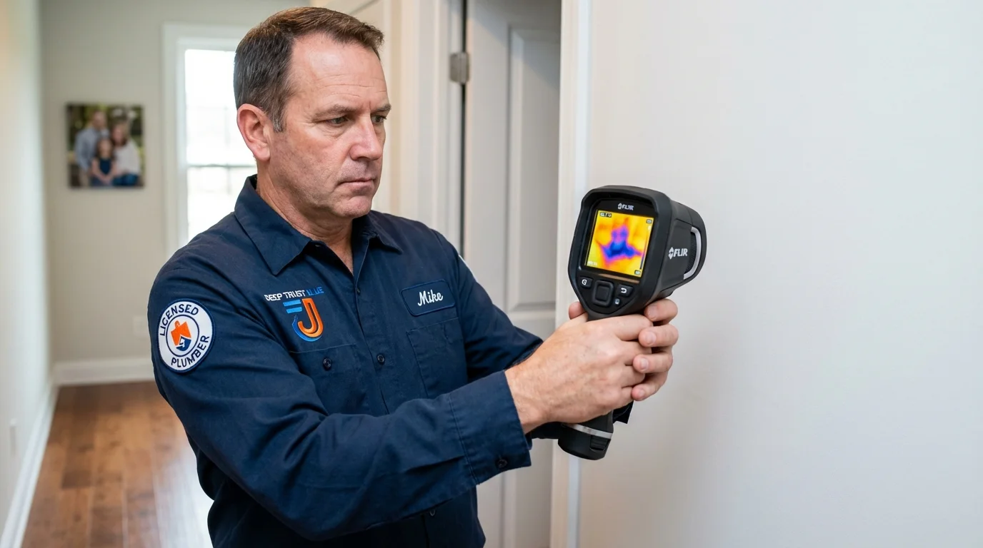 Thermal imaging leak detection by Johns Plumbing LLC in Fruitport